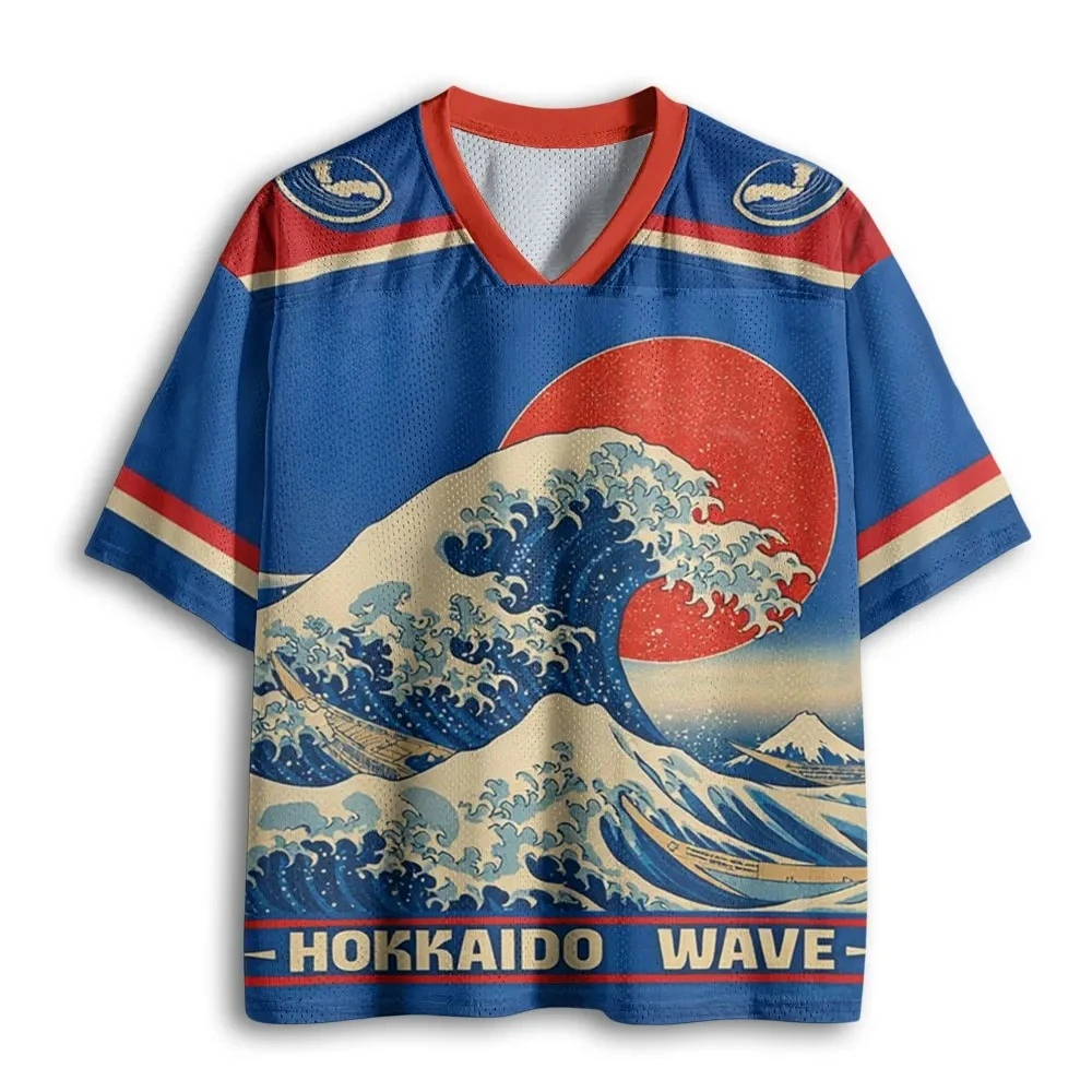 Summer 2026 Fashion Sunset Waves Flipping 3D Printed Quick Drying T-shirt Casual Loose V-neck Parent Child T-shirt Large