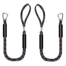 2/1PCS Botepon Boat Bungee Dock Lines with metal hook Boating Gifts for Men Boat Accessories,Pontoon Accessories Mooring Line