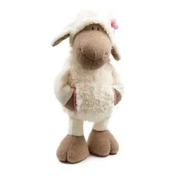 Muñeco de peluche de oveja de flor Jolly de Alemania, hermoso juguete de 25cm, 35cm, 50cm, blanco y gris para regalo de cumpleaños, 1 unidad