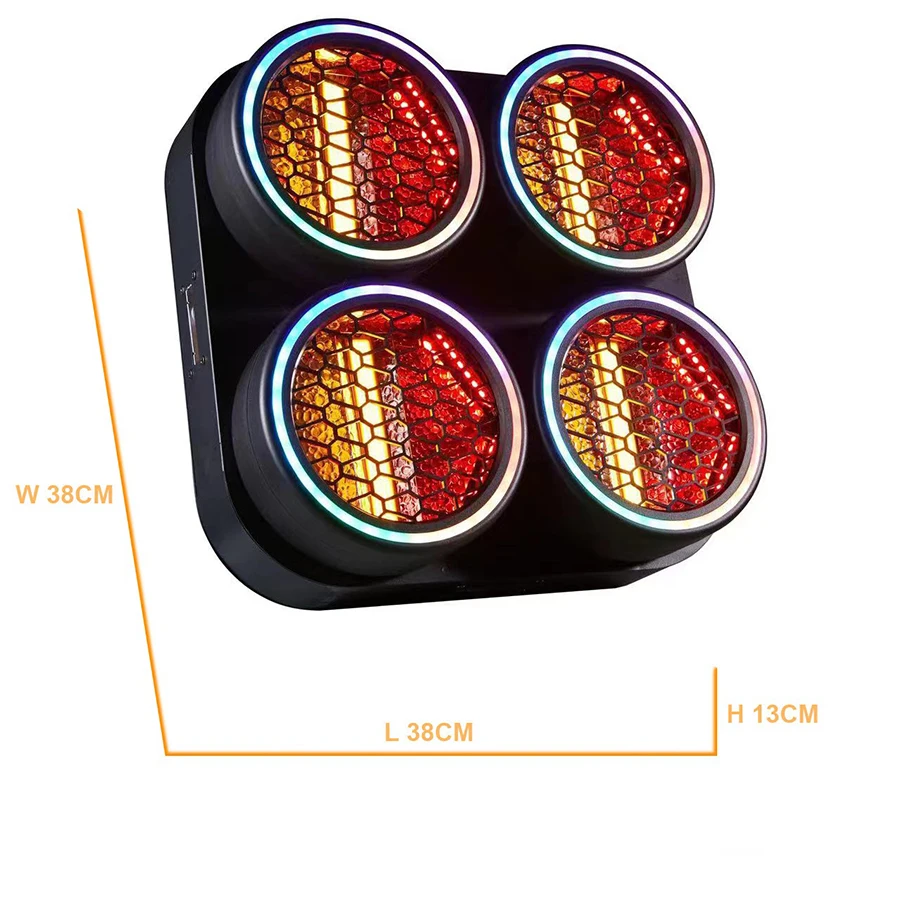 Focos de luz LED retro de 4 ojos para publicidad para escenario, club, fiesta de DJ, luces estroboscópicas de 250w