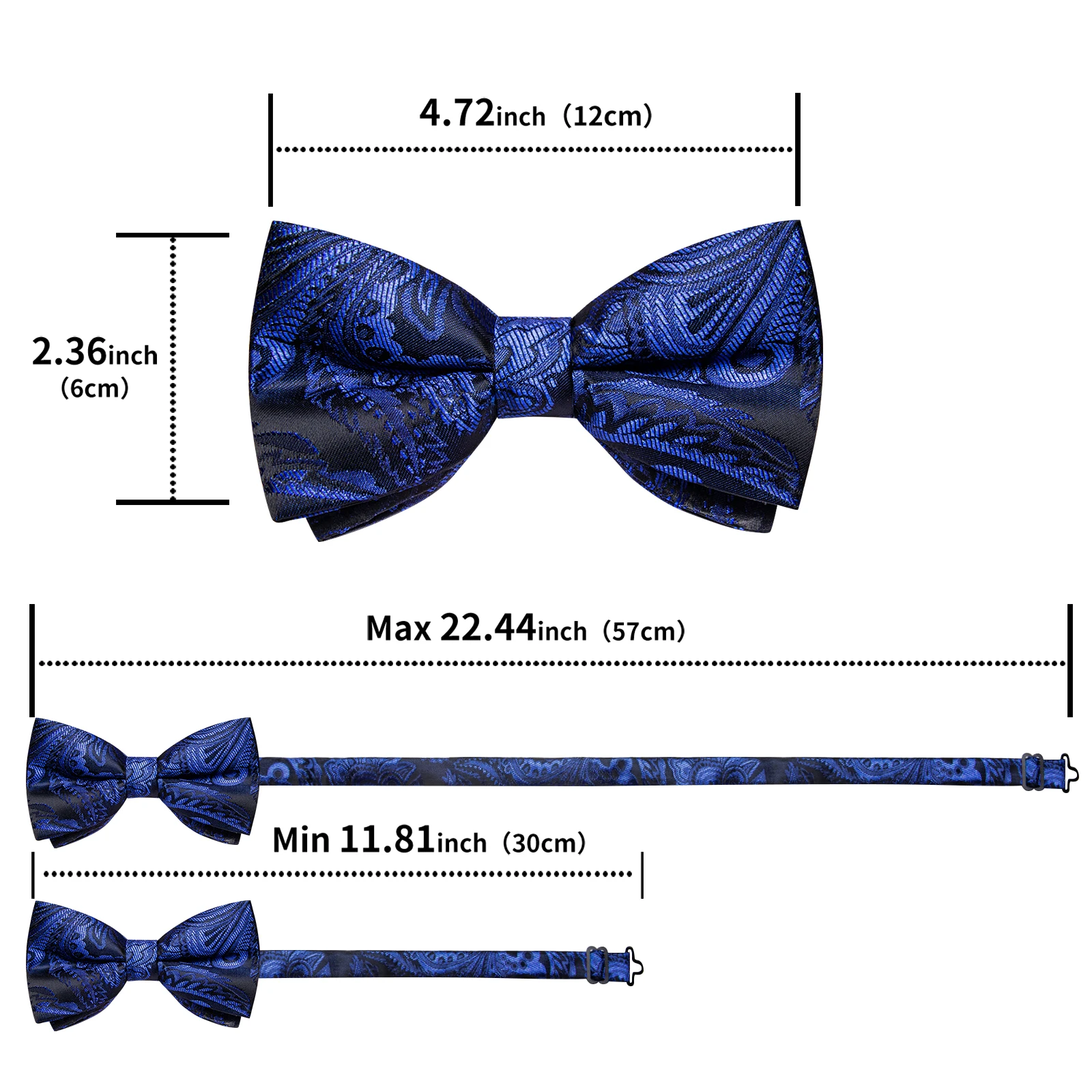 Blue Red White Paisley Pre Tie Bow Tie for Men Purple Orange Solid Groom Accessories Wholesale Bowknot Butterfly Handkerchief