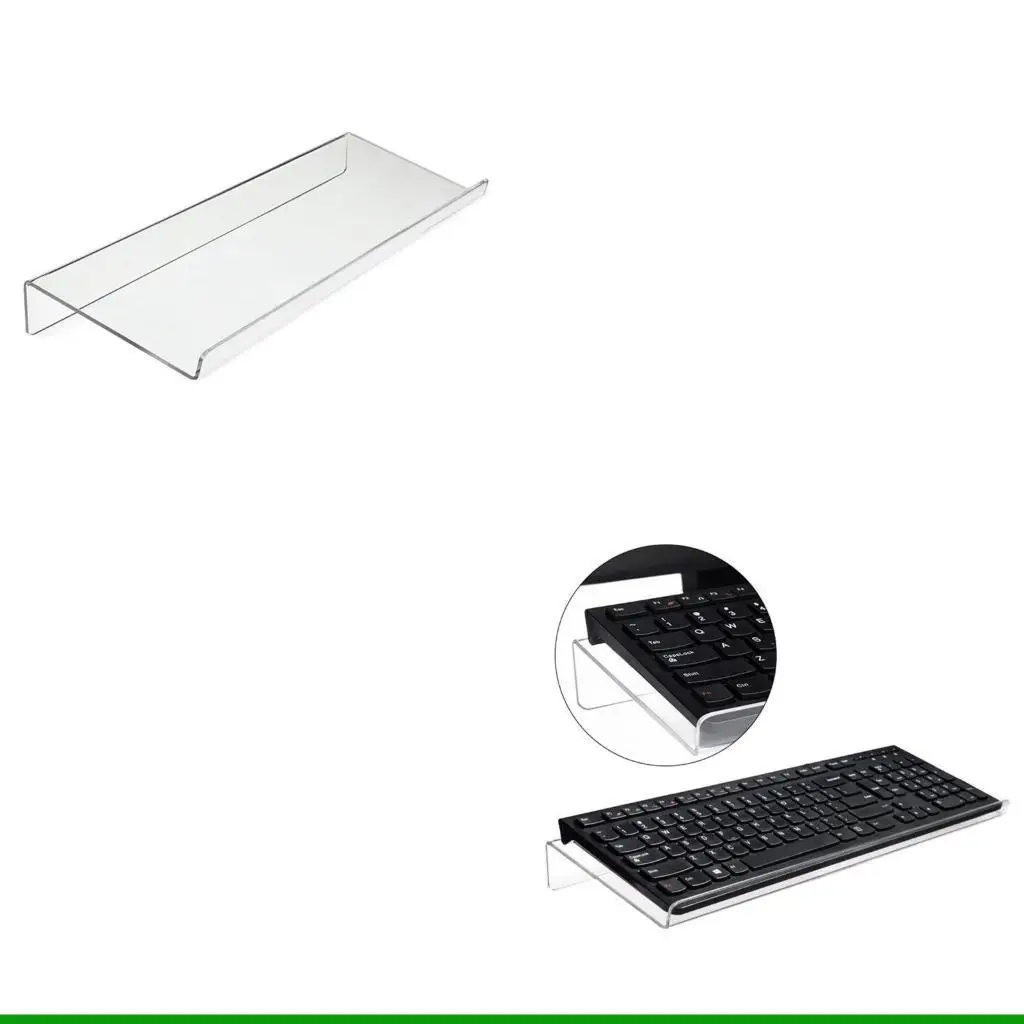 

U55C Acrylic Tilted Computer Keyboard Stand for Easy Ergonomic Typing Keyboard Tray Holder for Office Desk Home School