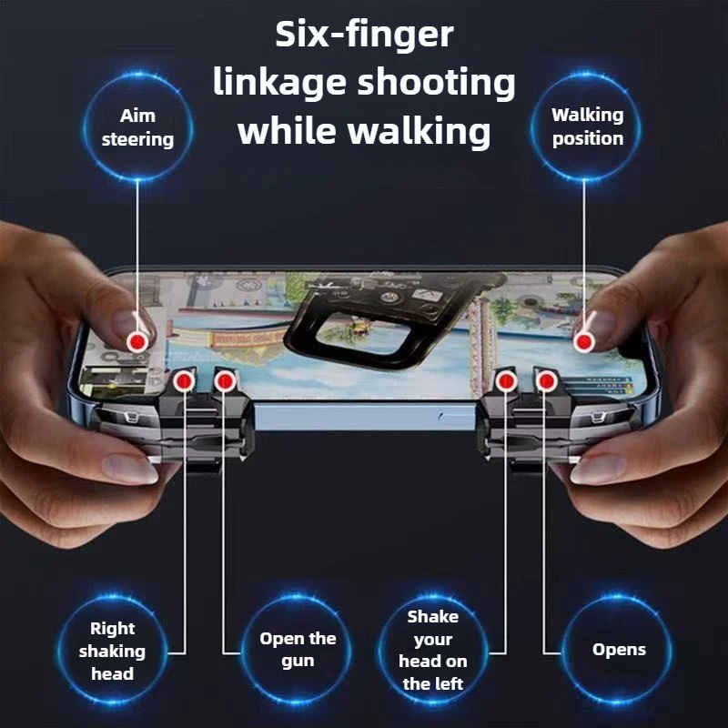 الزناد لعبة المحمول لpubg الهدف مطلق النار ، M01 ، ABS ، سبيكة ، 6 إصبع ، L1 ، R1 زر مفتاح ، تحكم غمبد آيفون ، أندرويد ، العالمي