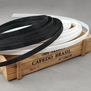 50 jardas meetee 6-15mm plástico desossa preto branco para sutiãs diy espartilho vestido de casamento que faz costura acessórios osso suporte fita 10 principais vendas pijama feminino colado - №5