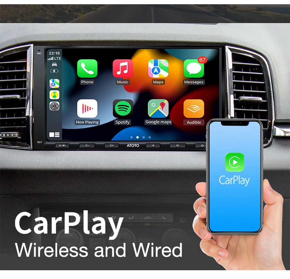 Atoto universal 7 polegada android carro estéreo duplo 2 din