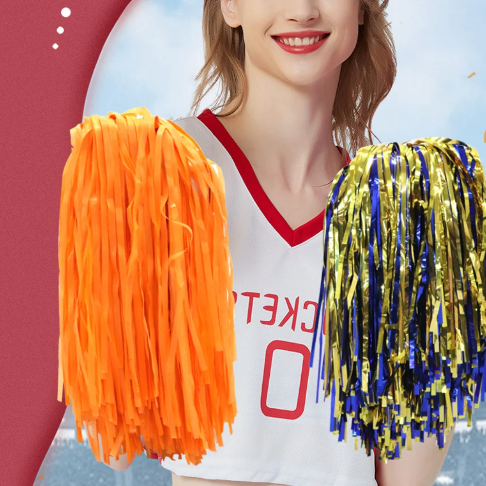 Matte Cheerleading Pom Poms PP Flat Handle Various Festive Occasions Cheerleading Cheering Ball Competition Venues Festivals