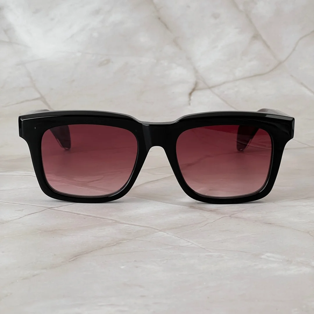 Trendy Rectangular Sunglasses Women Men High Quality Acetate Frame UV400 Protection Outdoor Travel Sun Glasses