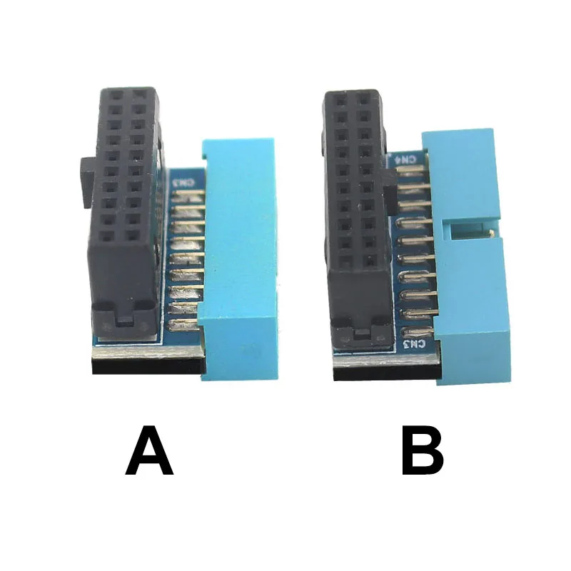 وصلة تمديد USB 3.0 19/20Pin من الذكور إلى الإناث تصل إلى أسفل 90 درجة موصل محول بزاوية لسطح المكتب اللوحة الأم