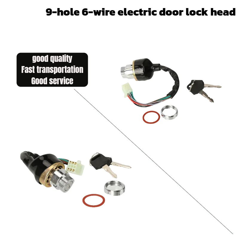 Interruptor de encendido de 6 cables para scooter, ATV, coche, 2 llaves incluidas: 3 posiciones, para motocicleta Honda, moto de cross y Go Kart