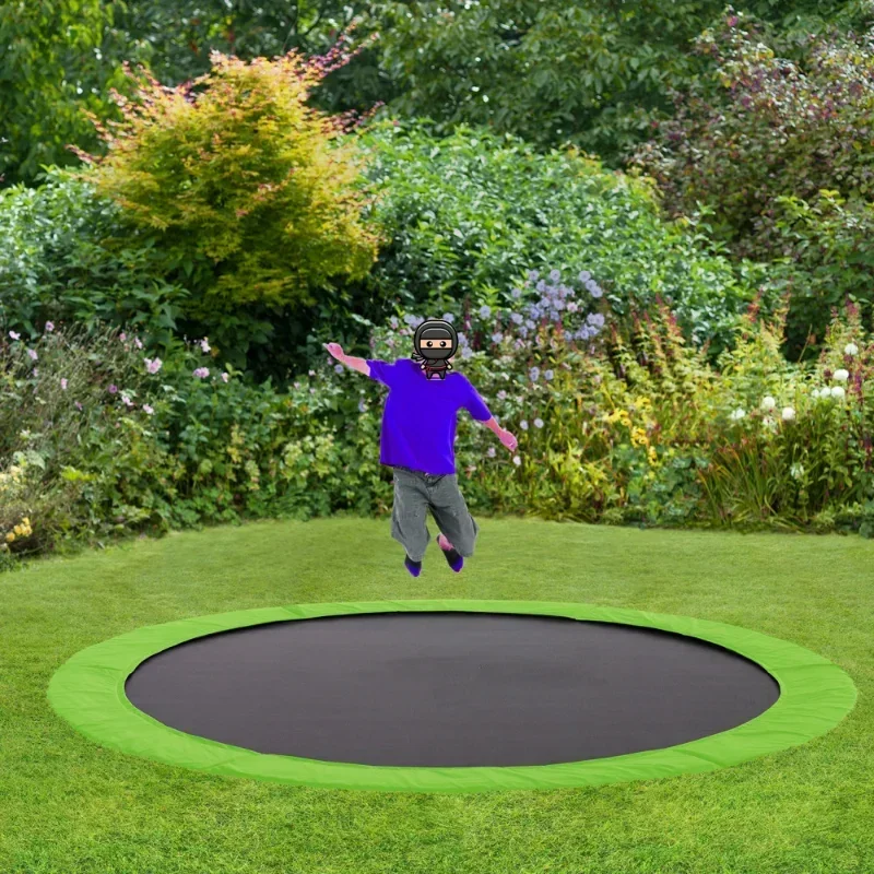 

Direct sales10 12 14ft Circular Rectangular Outdoor Kids Underground Sunken In Ground Trampoline for domestic use