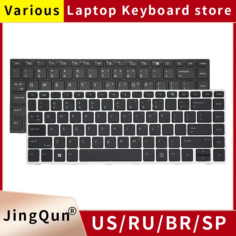 teclado retroiluminado para hp elitebook eua e russia novo layout dos eua 745 g5 840 g5 846 g5 840 g6 zbook 14u g5 14u g6 01