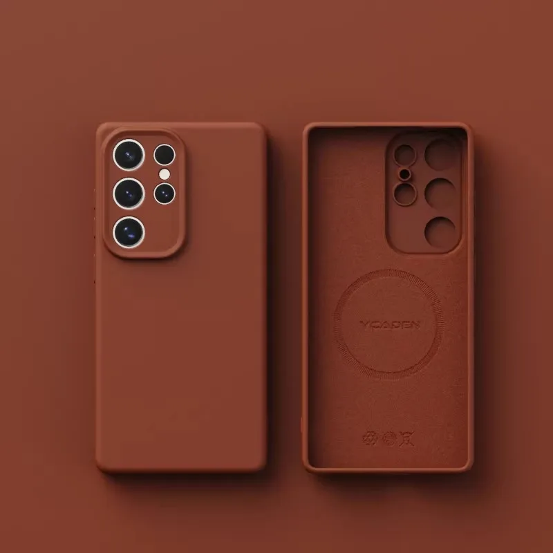 Capa Magnética de Silicone Líquido Original para Samsung Galaxy S26 S25 S24 S23 S26 Ultra Plus com Carregamento Sem Fio e Capinha Protetora Macia, capa s26ultra