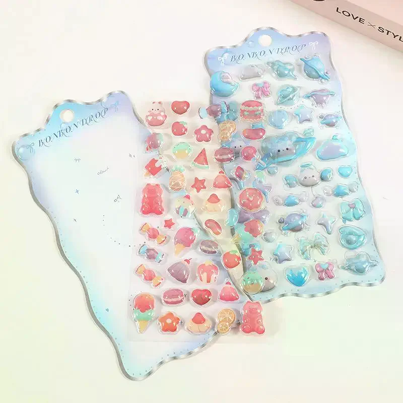 

1/4 листа Скрапбукинг DIY журнал милые канцелярские наклейки новые мини-мультяшные 3D рельефные наклейки подарки для студентов детские игрушки