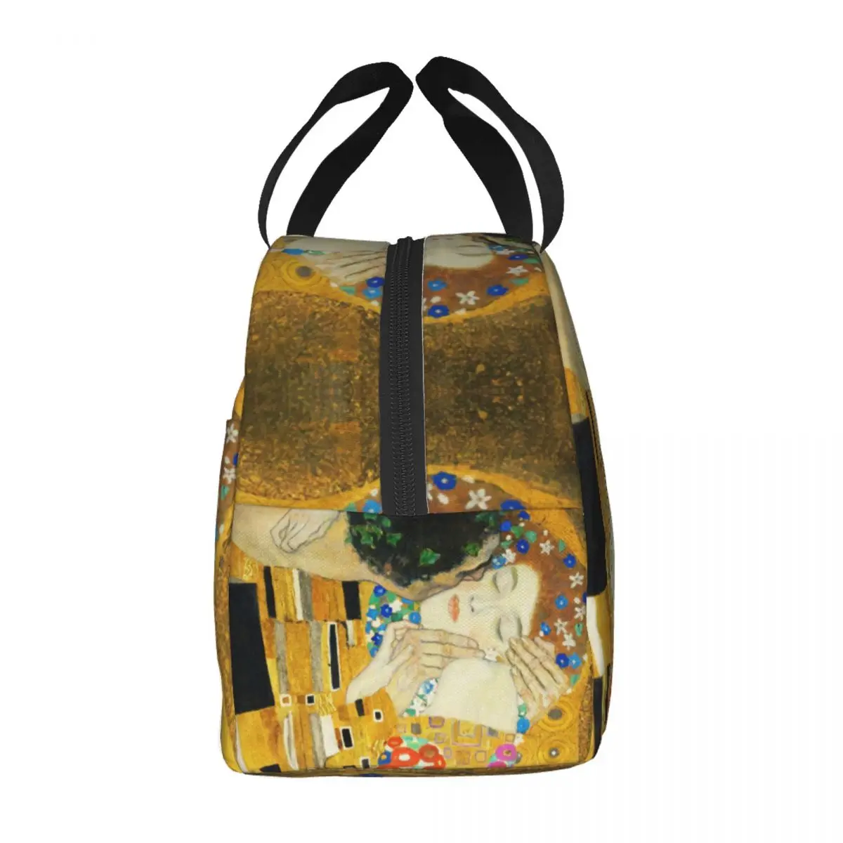 Klimt Kiss Insulated Lunch Tote Bag for Women Portable Thermal Cooler Gustav Klimt Freyas Art Lunch Box Work School Food Bags