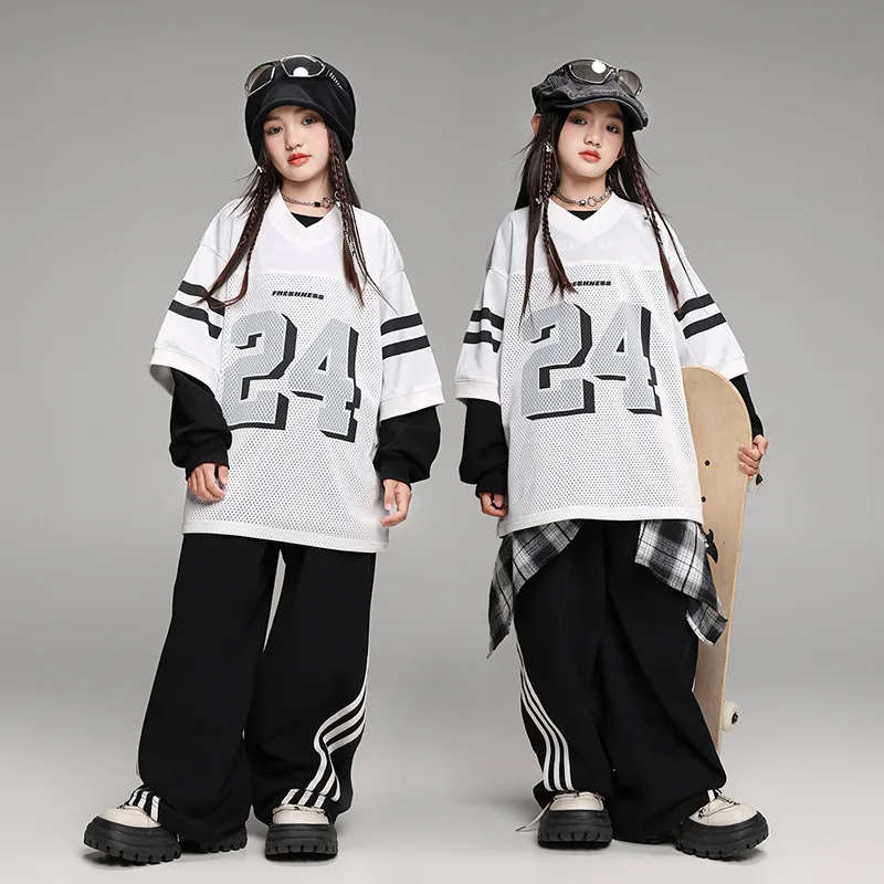 kids-grils-boys-teen-streetwear-hip-hop-tshirt-pants-sets-children-jazz-costumes-t-shirt-trousers-tracksuit-performance-clothing