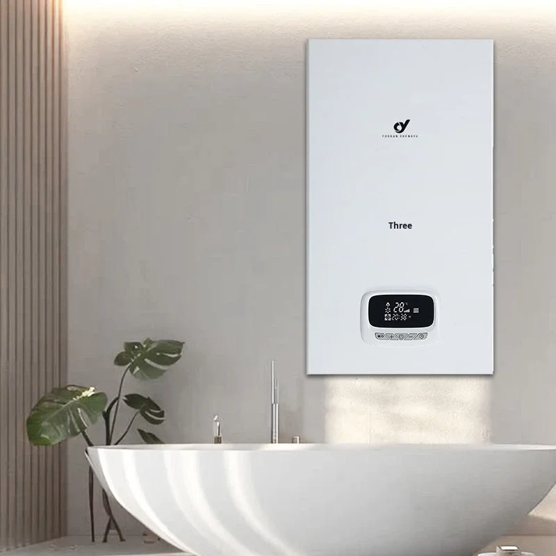 Contemporary Design 24KW Natural Gas Tankless Combi Wall-Hung Gas Boiler Household Heating System Hot Water For RV Outdoor Use