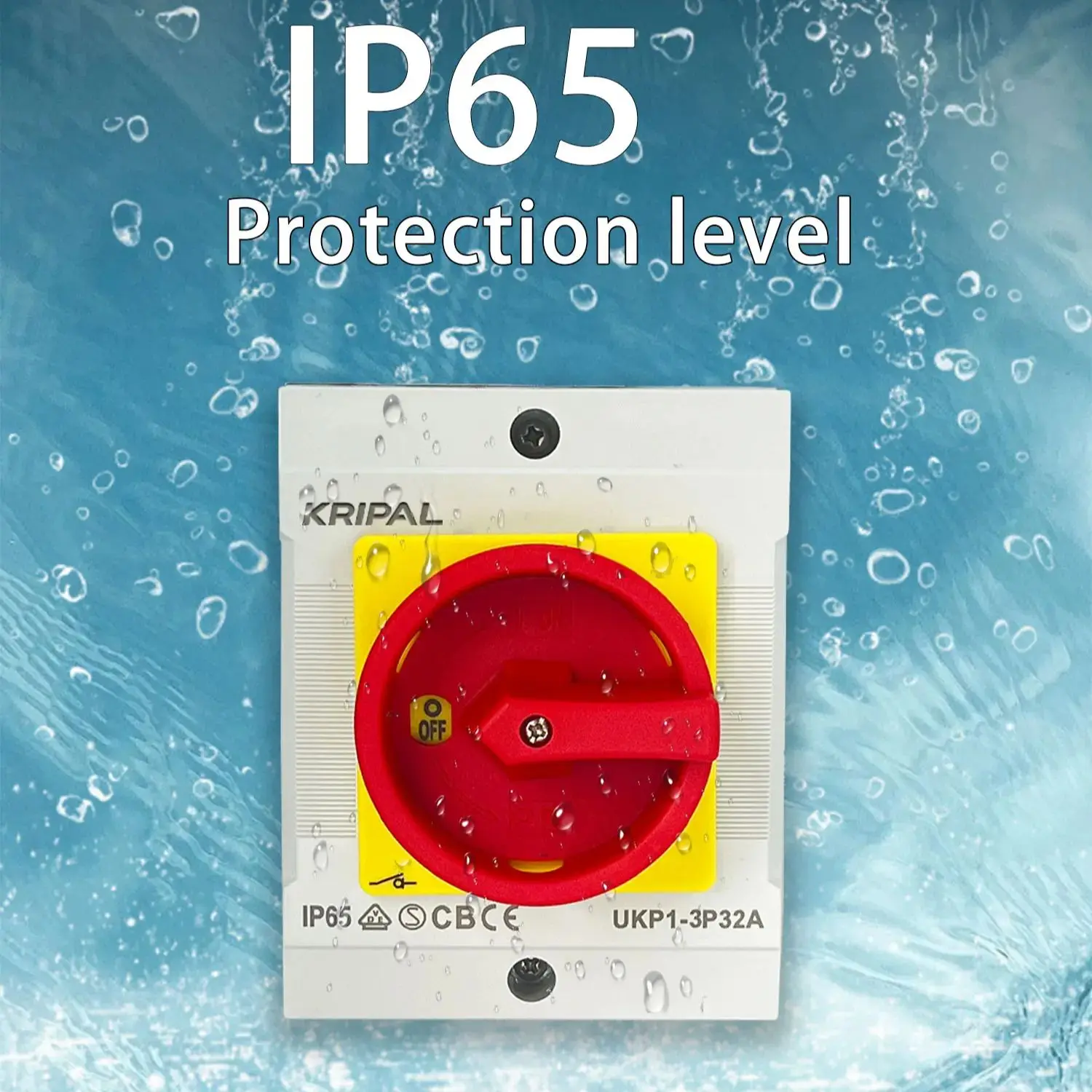 Waterproof Isolator Switch IP65 3Poles 32A 63A 4poles Disconnectror Swicth On Off Rotary Safety Switch