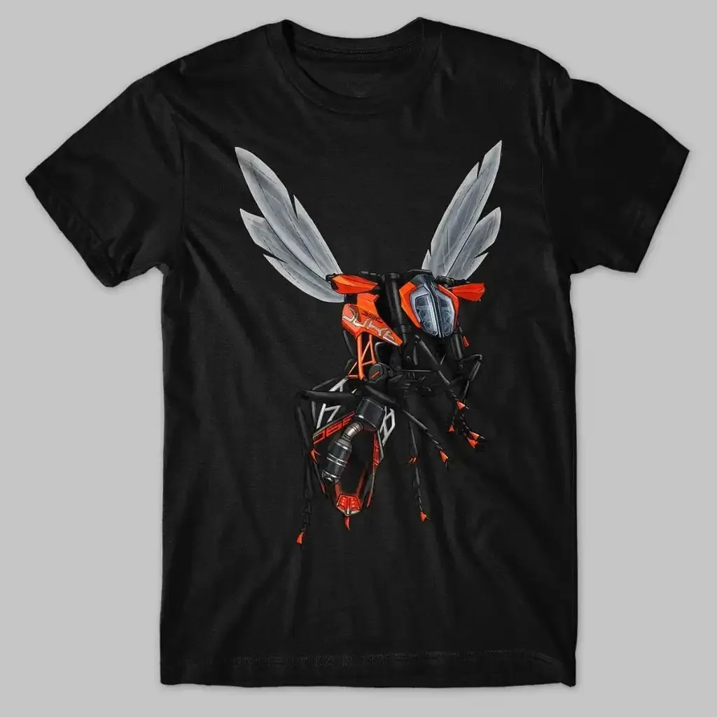 Mechanical Animal Mosquito KTM 390 Motorcycle T-Shirt New 100% Cotton O-Neck Summer Short Sleeve Casual Mens T-shirt Size S-4XL