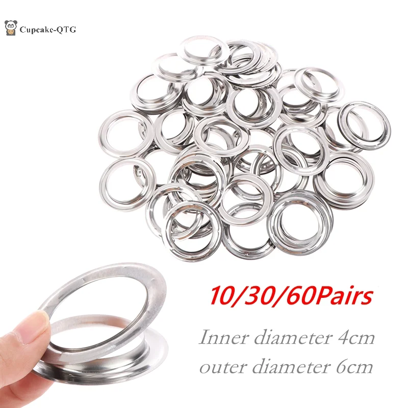

10/30/60 пар, 4 см, серебряные металлические кольца с круглым отверстием для штор, втулка, декор для верхней комнаты, подвесные занавески, металлические люверсы, аксессуары
