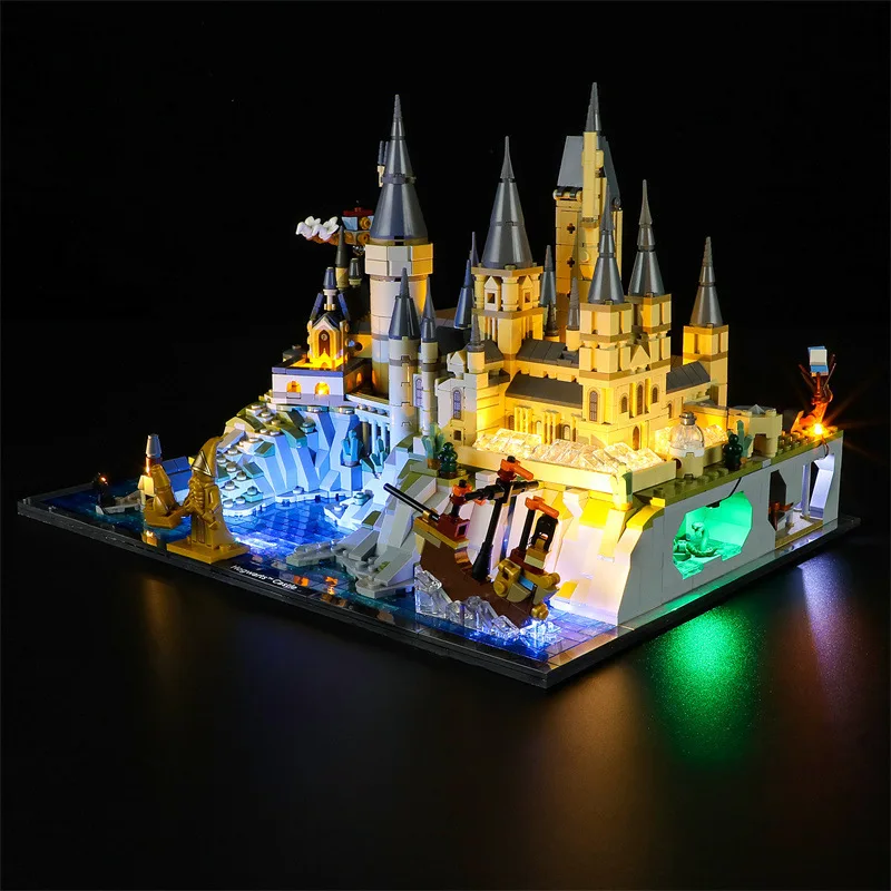 (Only LED Light)  76419 Magic Harrys Castles And Grounds (Not Include Building Blocks Bricks Kits Sets Model)