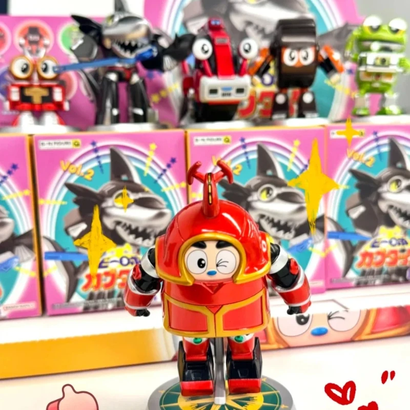 Figurine originale Bandai Anime B-Robo Kabutack Vol. Armure en fer série 2, jouet requin Xiaobao, Collection d'ornements, cadeau d'anniversaire pour garçons