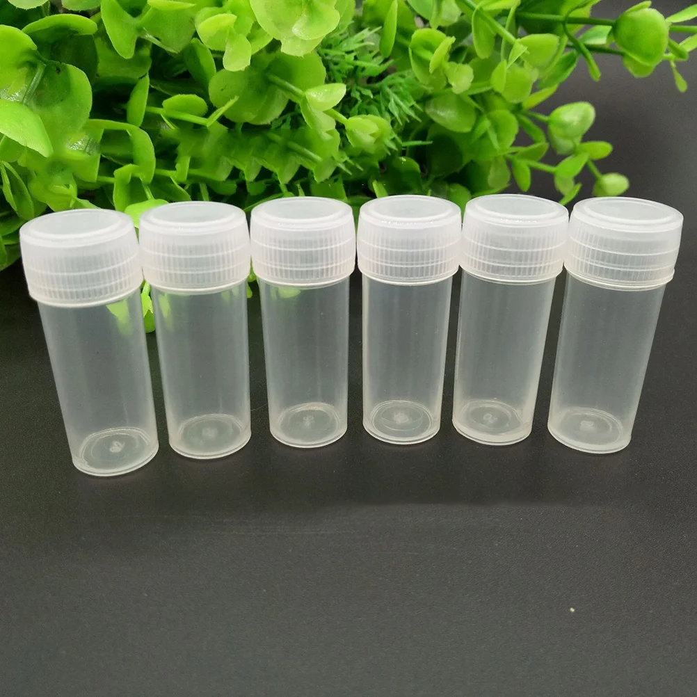 

100pcs Plastic Bottles 5Ml Transparent Pp Container Empty Tubes For Beads Jewelry Storage Organizers Clear Durable Travel Case