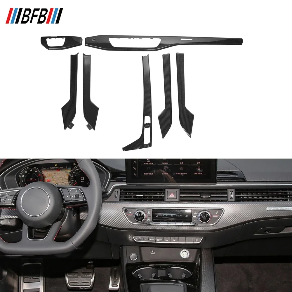 

Full Replacement 7PCS Car Interior Accessories Real Carbon Fiber Interior Trims For Audi Audi A4 S4 A5 S5 RS5 Sportback