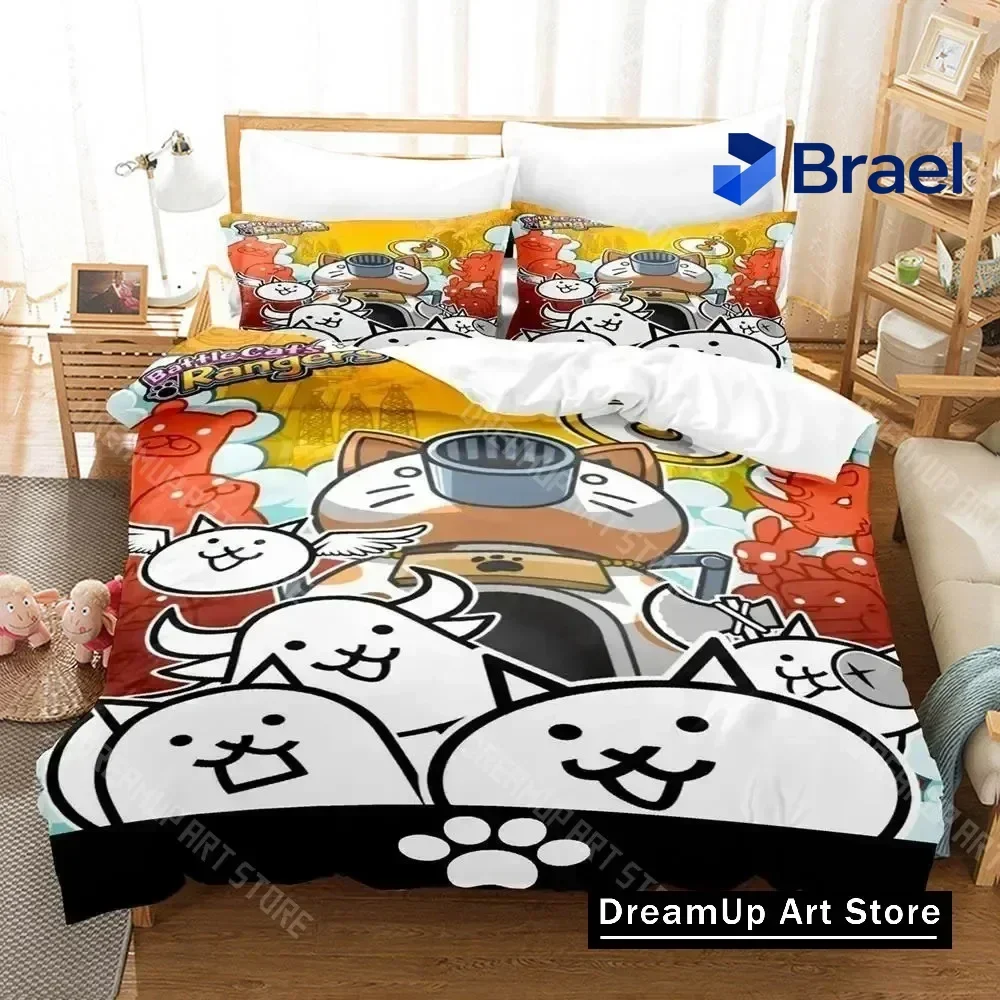 Exquisite 3D Print The Battle Cats Unite Bedding Set Boys Girls Twin Queen King Size Duvet Cover Pillowcase Bed Boys Adult Home