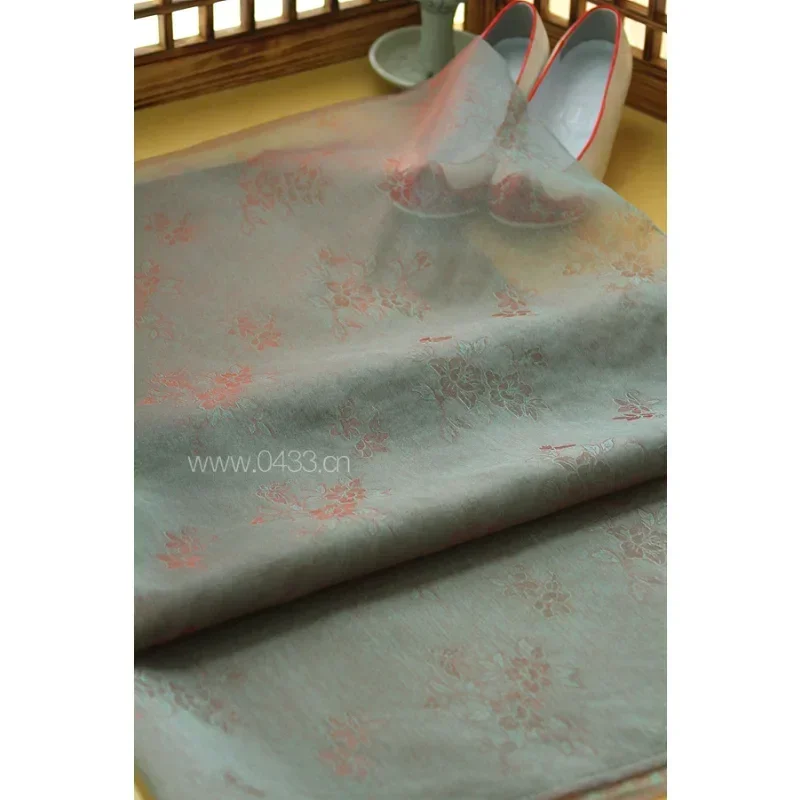 Silk two-color 124 fabric width 110cm half a meter price ancient Hanfu H-P08901