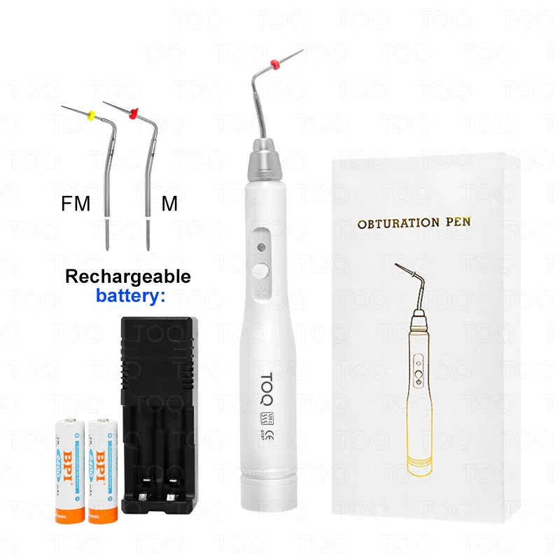 

Dental Gutta Percha Obturation System with 2 Tips Wireless Endo Gutta Percha Obturation Pen Root Canal Therapy Heating Tool