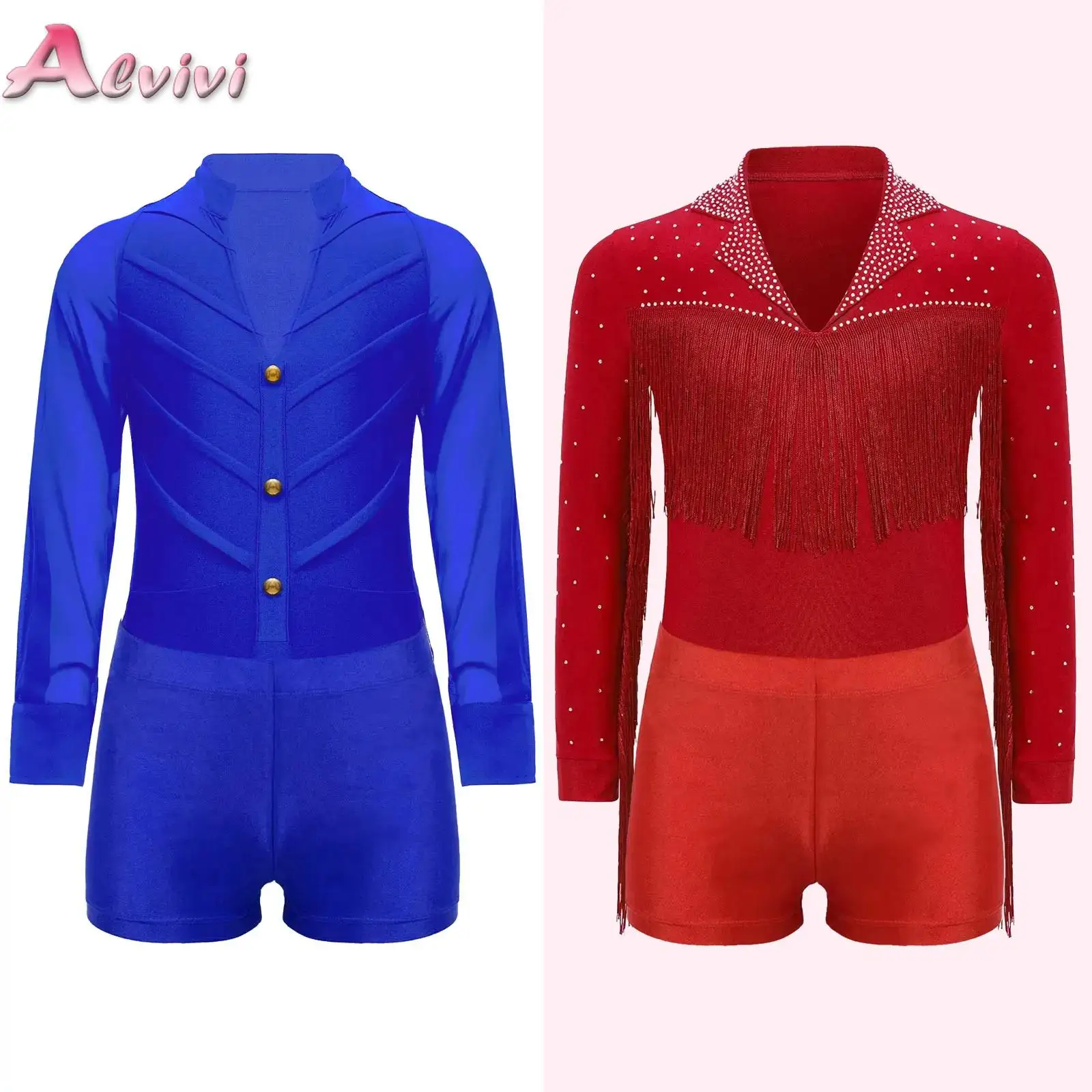 Boys Latin Dancewear Ballroom Modern Tango Ballet Stage Training Costume Shirt+Shorts Sets Latin Dance Exercise Clothes Suits