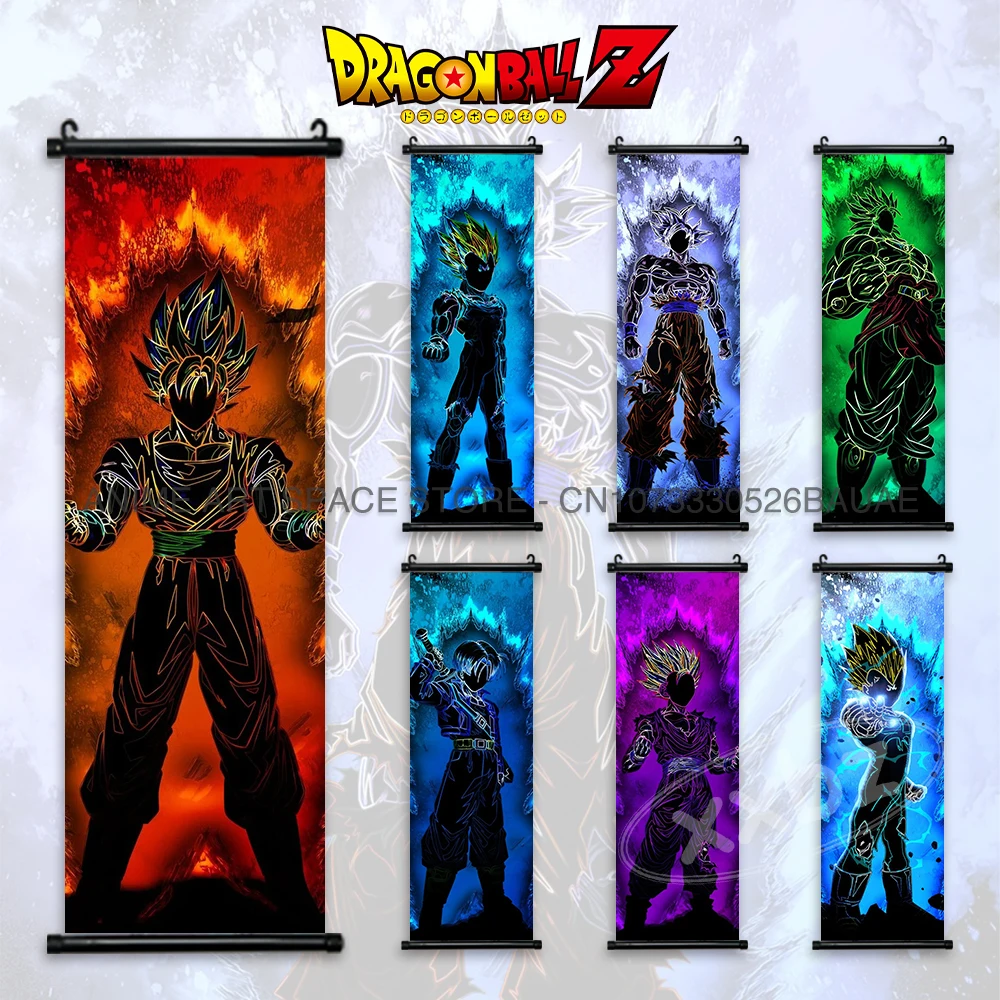 

Dragon Ball Hanging Painting Canvas Anime Poster Goku Scrolls Pictures Wall Artwork Kakarot Cartoon Gotenks Home Decor Wallpaper