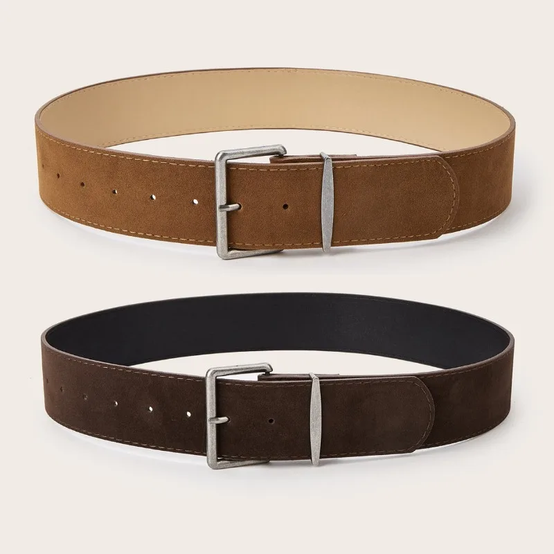 

Дизайнерский модный замшевый пояс в стиле ретро, широкий пояс y2k, украшение для пикантной девушки с юбкой, ремень для женщин, 2025 НОВИНКА