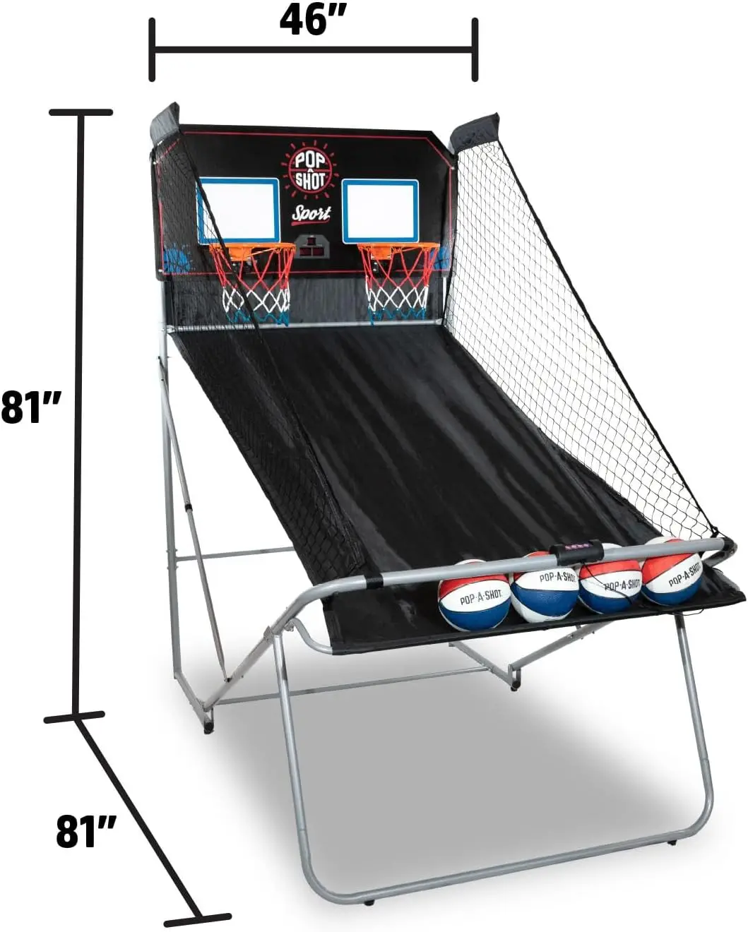 Arcade Basketball Fun at Home  Paddle Scoring  10 Game Modes  4 Balls  Foldable Storage