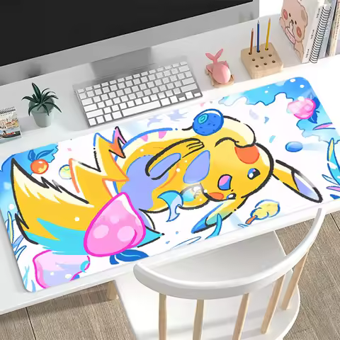 Mouse Pad Large P-Pokemons P-Pikachus Anti-Slip Rubber Gaming MousePad Durable Desk Pad for Office and Gaming PC carpet Mousepad