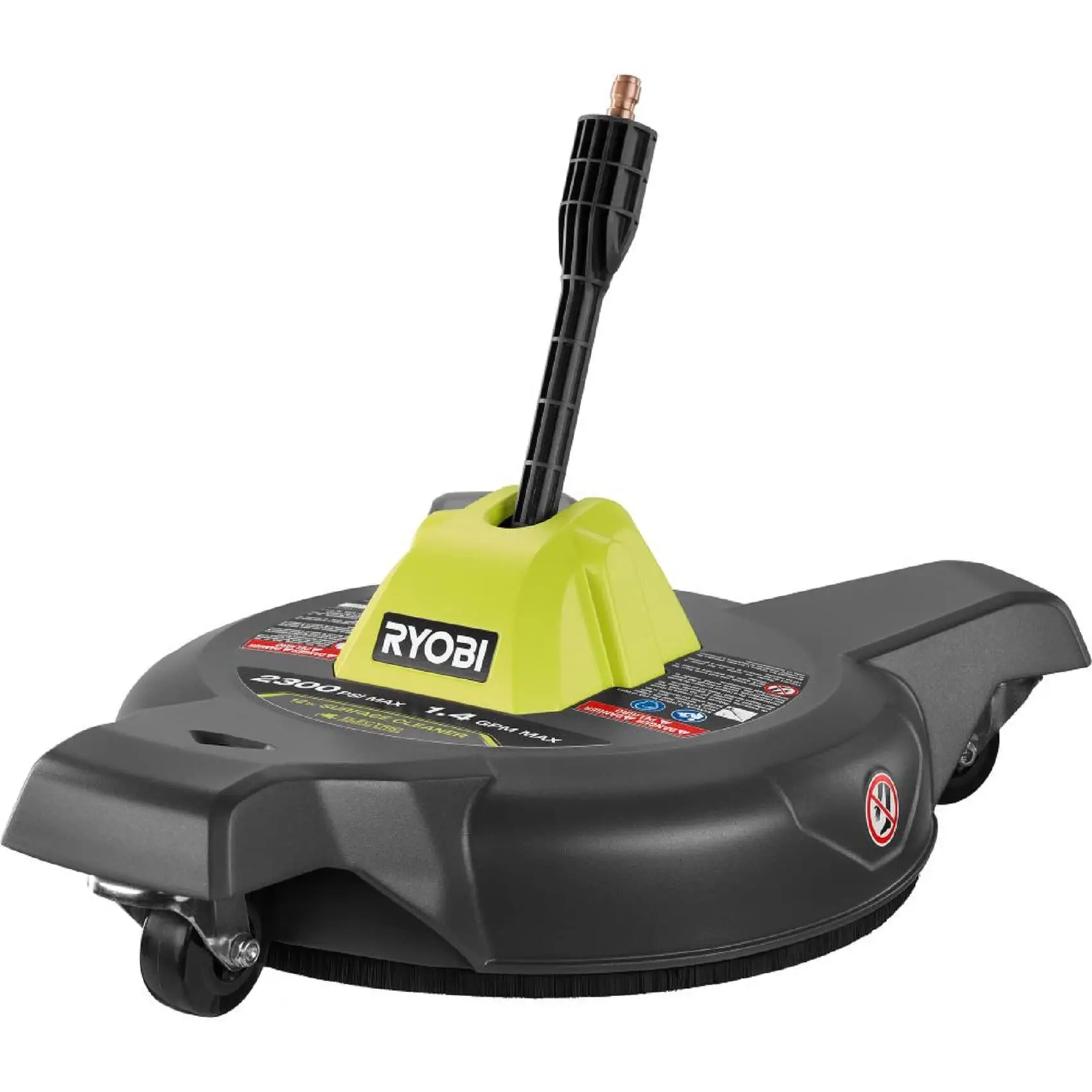 12 in. 2300 PSI Electric Pressure Washer Surface Cleaner with Casters Green, RY31SC12