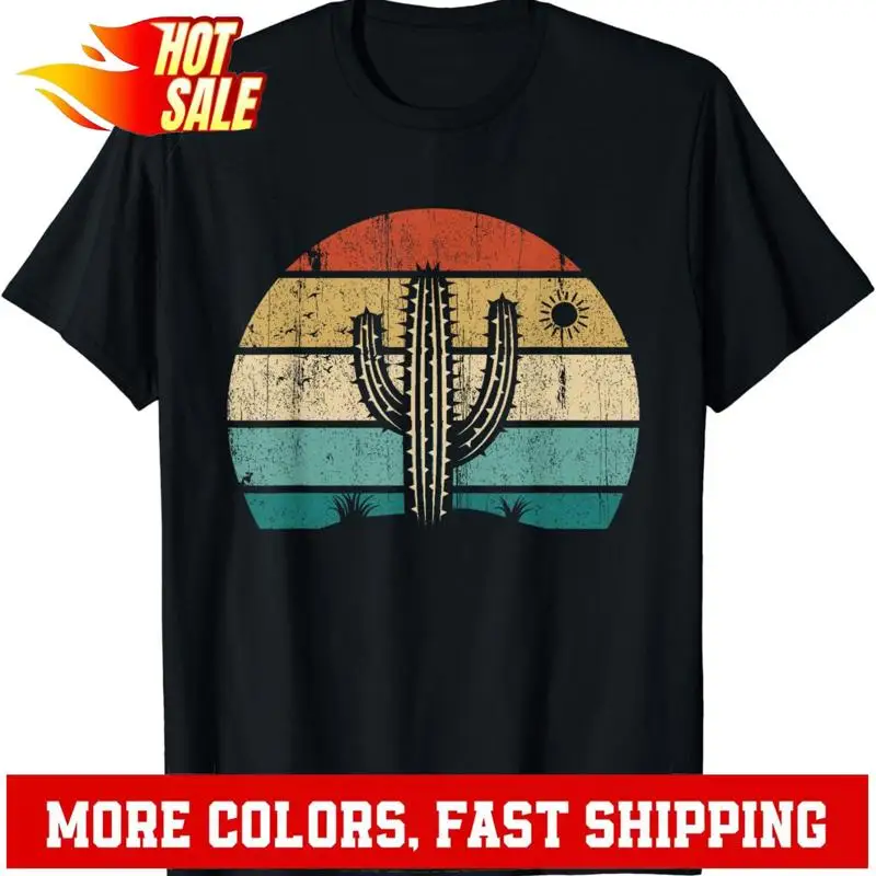 

Ретро Винтаж Saguaro Cactus Sunset Opuntia Cactaceae Футболка