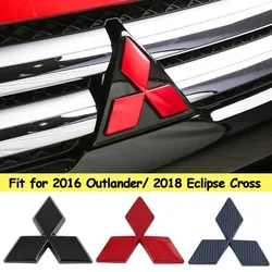 Car Front Grille Badge Decal Cover Rear Trunk Emblem Sticker for Mitsubishi Outlander 2016 Eclipse Cross 2018 Auto Accessories