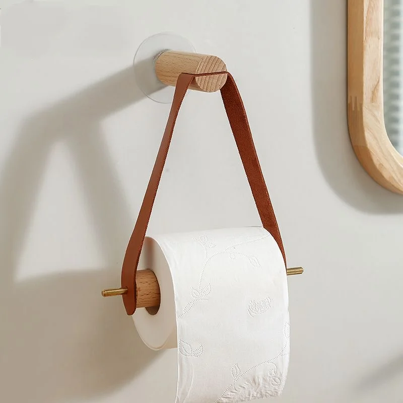 Portarrollos de Papel Higiénico de Madera para Montar en la Pared, Almacenamiento de Papel Higiénico Vintage para Baño, Dispensador Multiusos para Toallas de Mano y Rollos de Papel