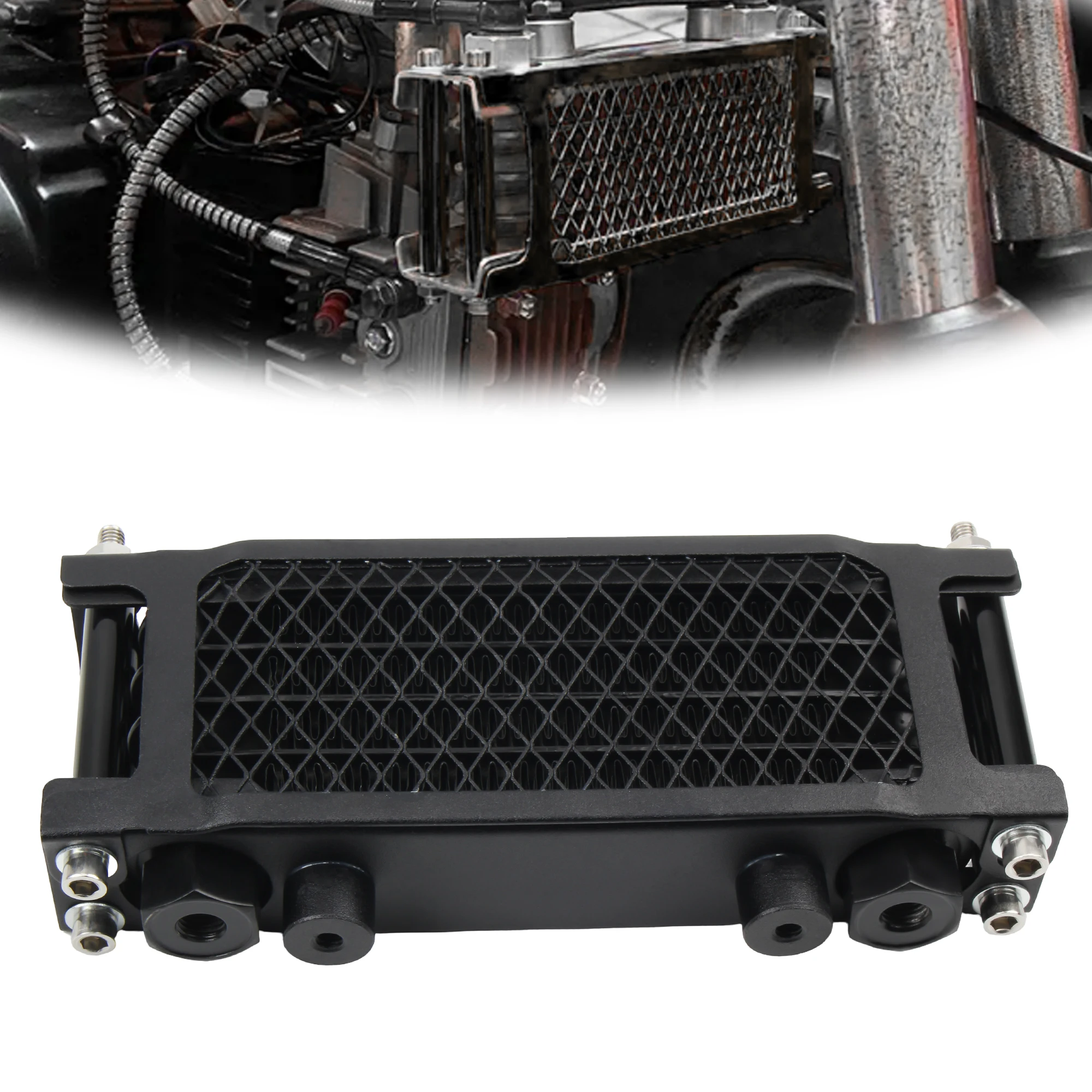 Motocross Universal 50cc 140cc Modified Oil Cooler Oil Radiator Kit For Honda Monkey 125 Moto Oil Cooler view 3