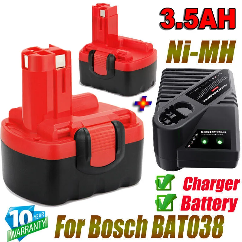 4x 3500mAh do akumulatora bosch 14.4v BAT038 Akumulator / Ładowarka BAT040, BAT140, GSR 14.4 V, 35614, BAT041 Akumulator do elektronarzędzi