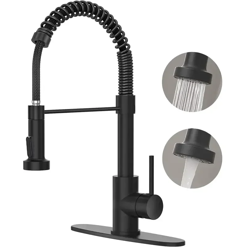 PHANCIR Brushed Nickel Kitchen Faucet Image 1