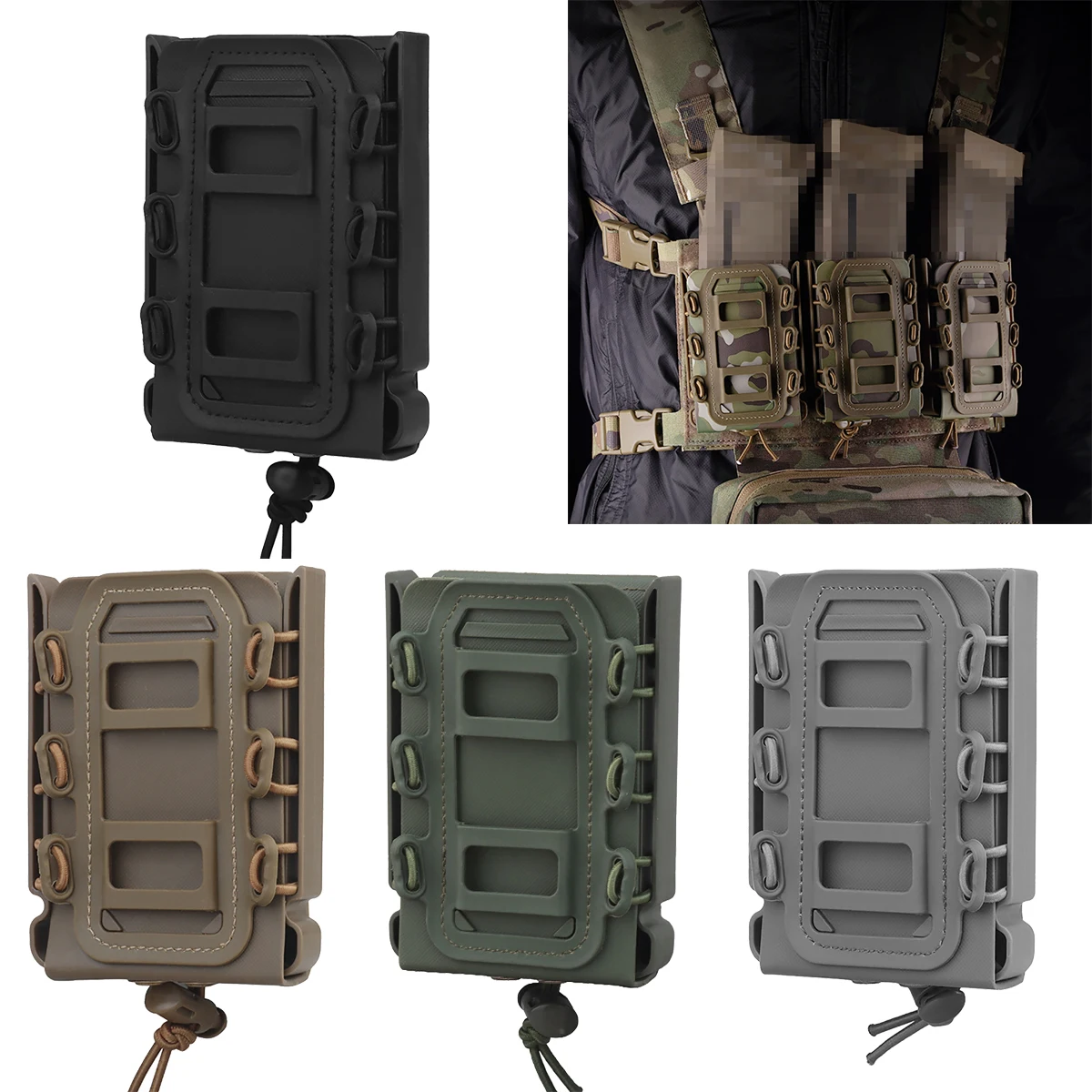 

Tactical Soft Body Magazine Case with MOLLE System 2nd Generation Tool Belt Pouch Magazine Case Military Tactical Magazine Case