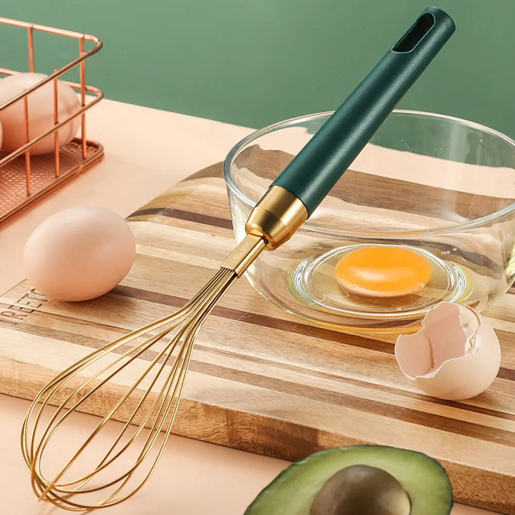 

Sturdy Egg Manual Mixer Beater Baking H held Stainless Steel Kitchen Tool Useful Creative Egg Stirrer Eggbasket