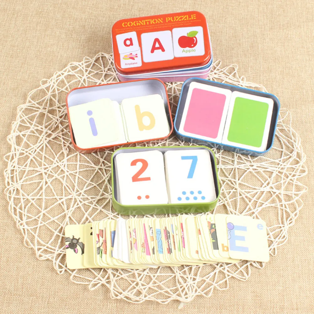 

1Set Literacy Puzzle Educational Playthings Early Learning Cognitive Board Blue Shape Recognition Creative Set