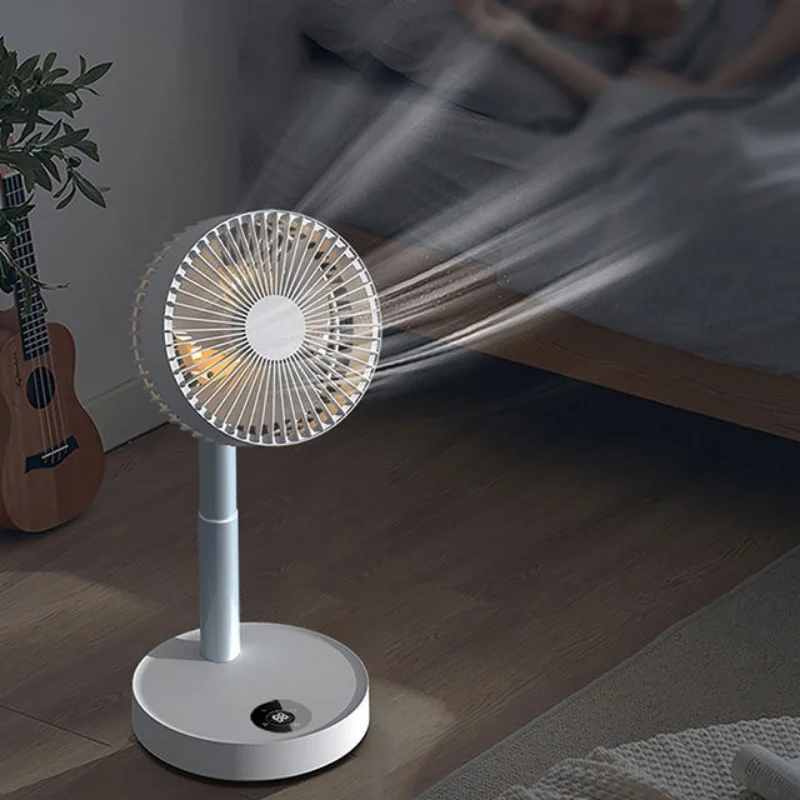Электрический настольный складной выдвижной вентилятор, бытовой настольный USB-бесшумный настольный вентилятор с циркуляцией воздуха, электрический вентилятор