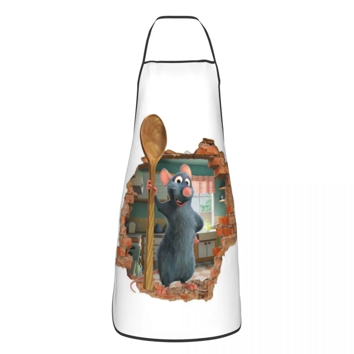 Custom Unisex Ratatouille Remy Chef Cartoon Kitchen Chef Cooking Baking Apron Women Men Tablier Cuisine for Painting