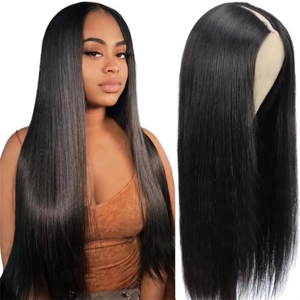 

Straight V Part Wigs For Women Human Hair Brazilian Straight Human Hair Wigs 200% Density V Shape Human Hair Wigs