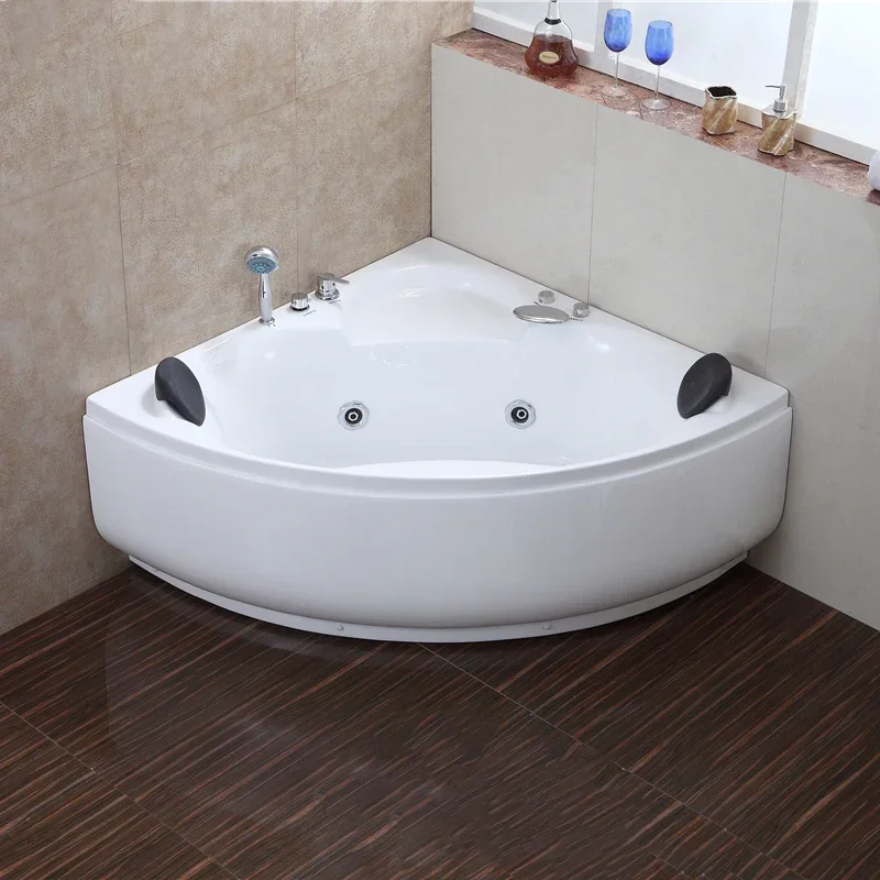 triangle corner home hotel whirlpool adults bath tub indoor bathroom modern jet massage bathtub