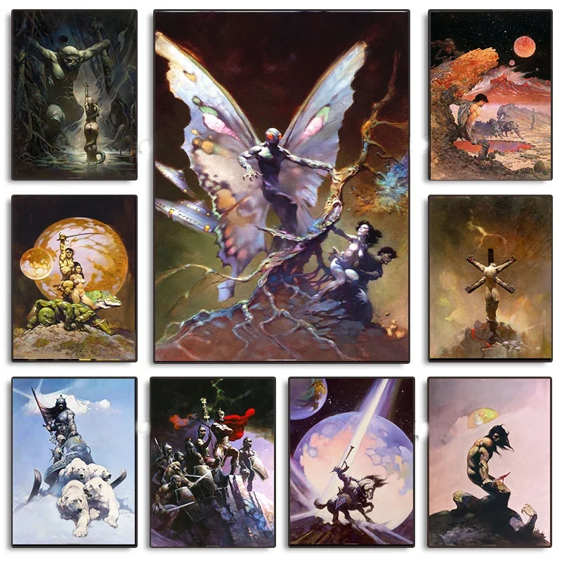 فن جداري كلاسيكي عتيق ، ملصق مطبوع على قماش عالي الدقة ، ديكور منزلي ، غرفة معيشة وغرفة نوم #1